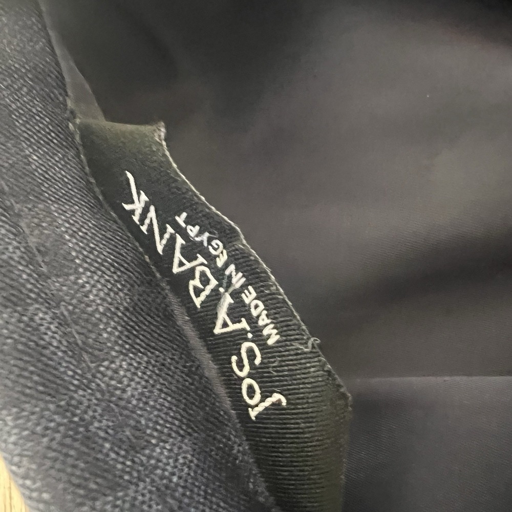 Jos A Bank Traveler Traditional Fit Blazer Suit Coat 46 Blue Plaid Check Stretch - Picture 9 of 12